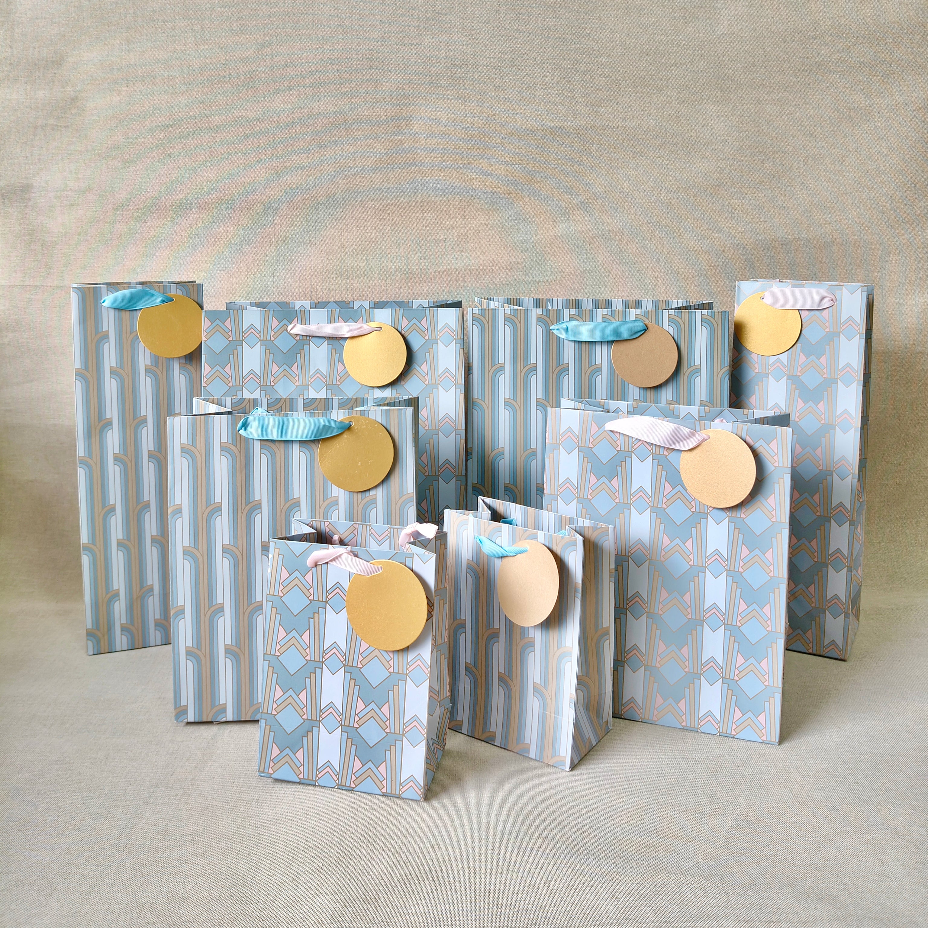 Gilded Era Blue Large Bags