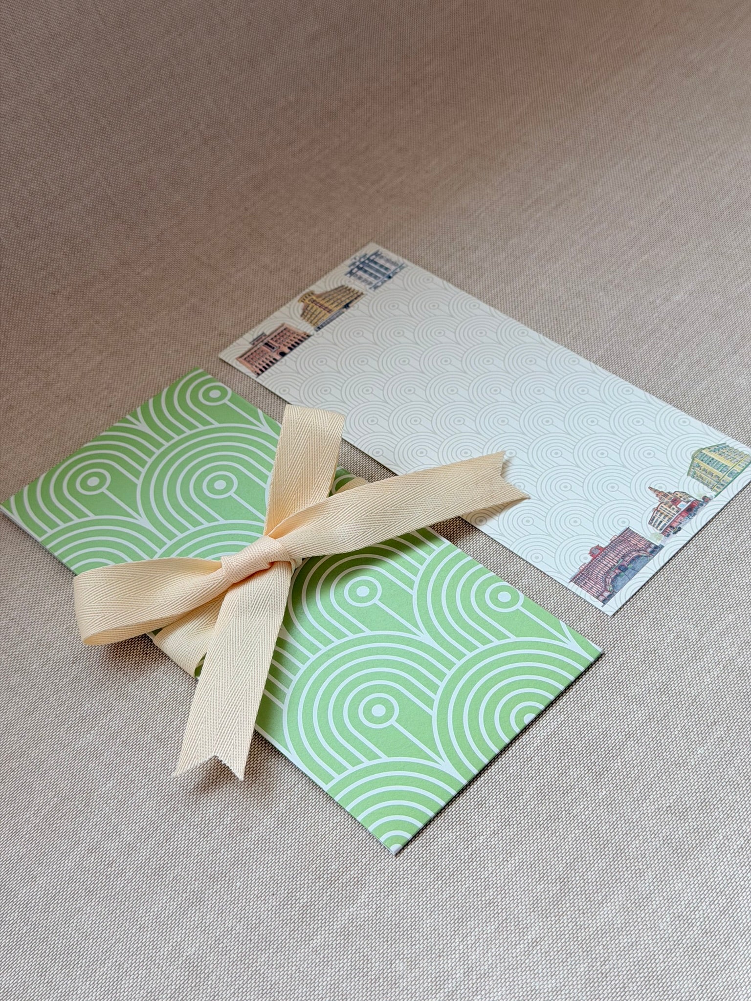 Bombay Deco Ribbon Envelopes with Notecards