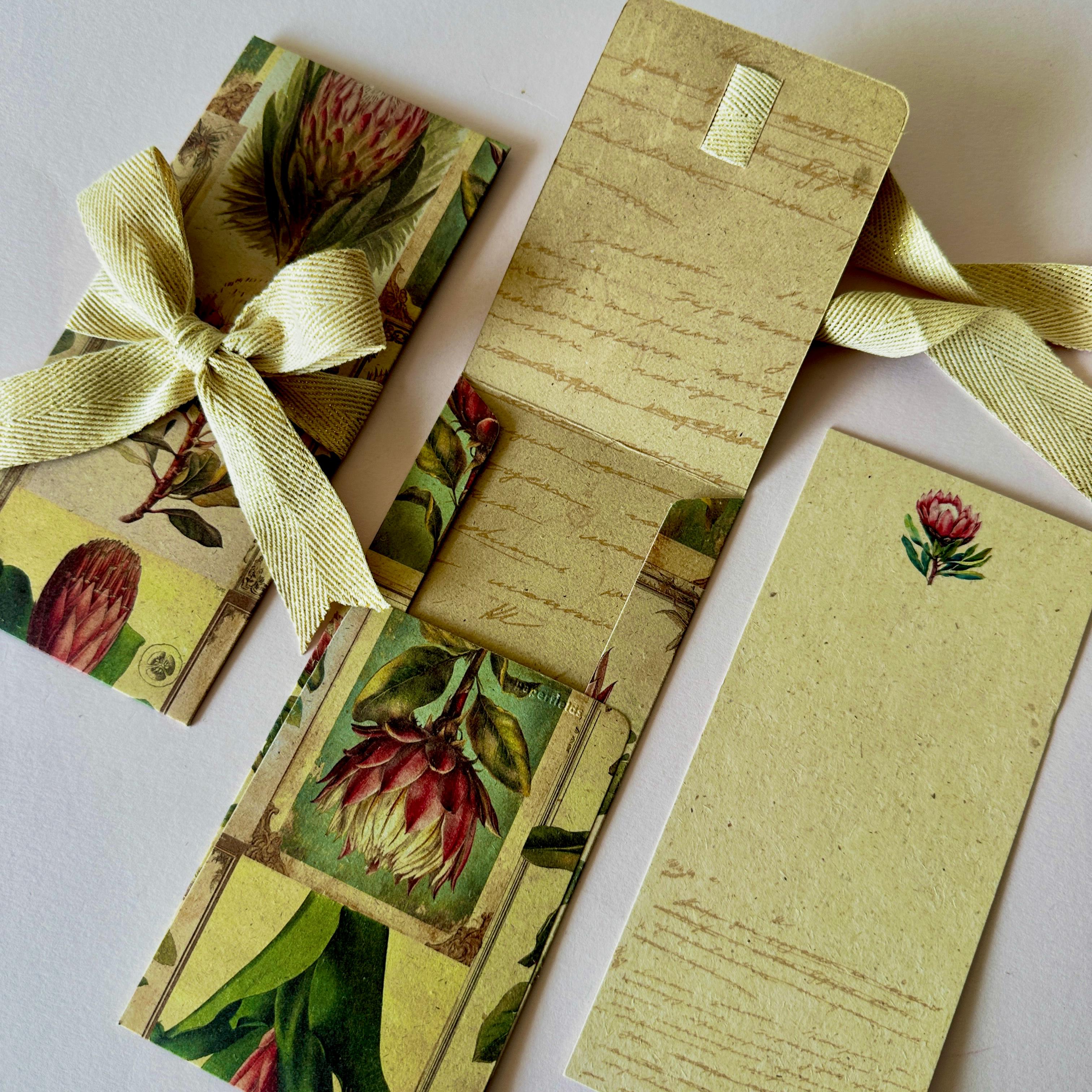 Protea Ribbon Envelopes with Notecards