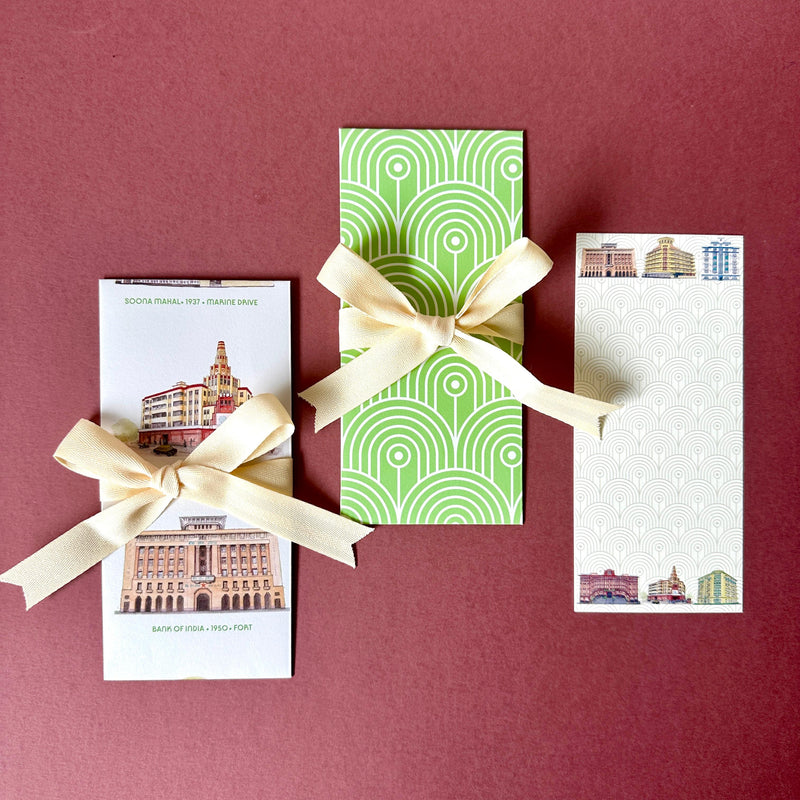 Bombay Deco Ribbon Envelopes with Notecards