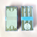 Gilded Blue Ribbon Envelopes with Notecards