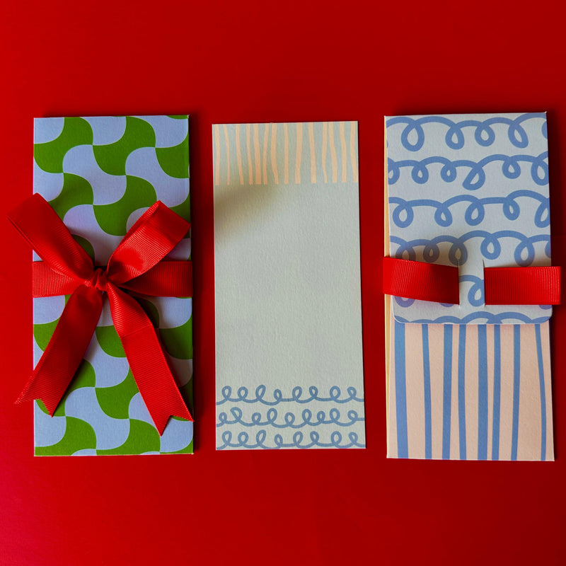 Doodle Ribbon Envelopes with Notecards